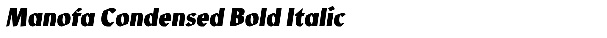 Manofa Condensed Bold Italic image